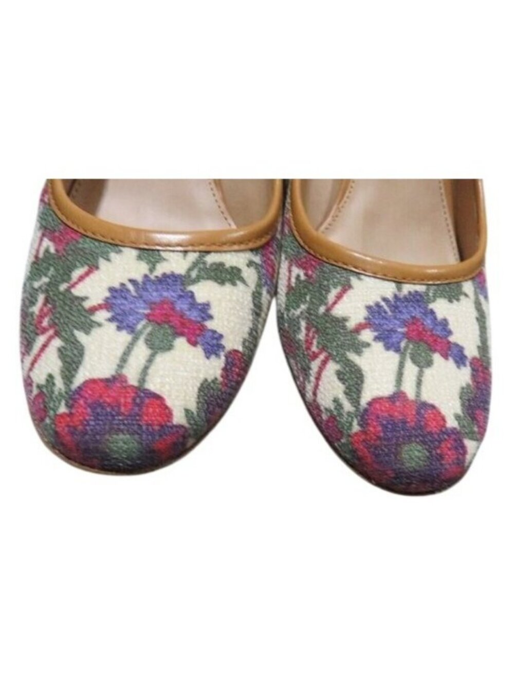 Etienne Aigner Vintage Italian Patent leather and floral canvas pumps size 5.5 - Picture 2 of 13